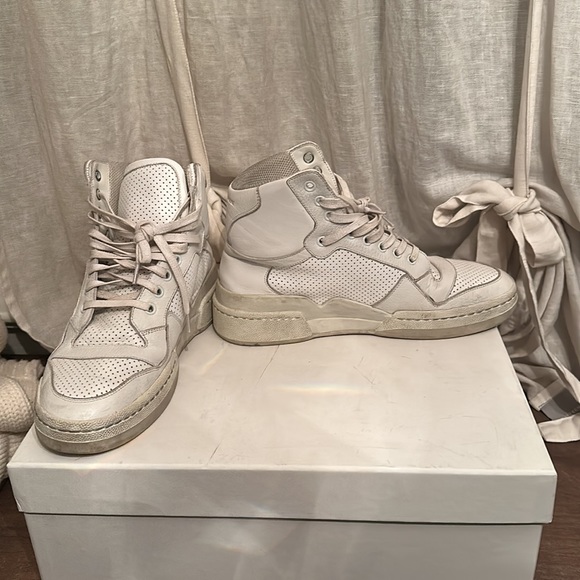 SAINT LAURENT SL24 HIGH TOP SNEAKERS - Picture 13 of 14